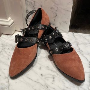 Sol Sana Micro Buckle Suede Flats